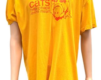 Vintage ALF Cats The Other White Meat T-Shirt Neighborhoodies Size XL Yellow