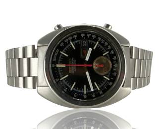 Vintage Seiko 6139-6012 Automatic Chronograph Watch 1970s Stainless Steel