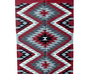 Navajo Ganado Regional Wool Rug Classic Red Central Diamond Weaving 49x29