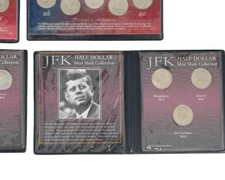 JFK Kennedy Half Dollar Coin Collection Lot - 4 Commemorative Folders
