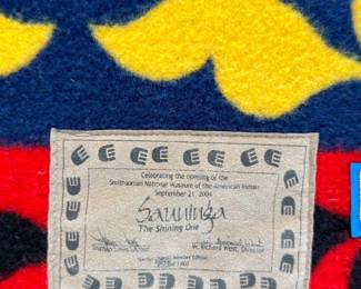 Pendleton Beaver State Sauninga Wool Blanket Smithsonian Museum Limited Edition
