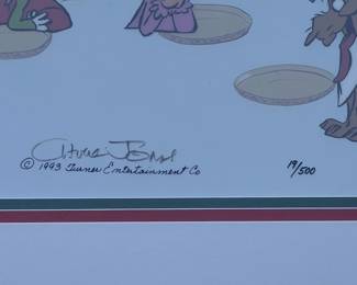 Chuck Jones Signed Grinch Cel 'Who Christmas Feast' Ltd Ed 19/500 Dr. Seuss COA