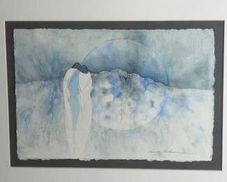 Connie Seabourn Original Watercolor Painting Native American Art Signed Framed