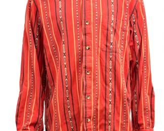 The Territory Ahead Vintage Southwestern Striped Cotton Button Up Shirt Size L