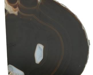 Huge 25lb Polished Brazilian Agate Geode Bookends Natural Quartz Crystal