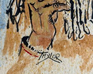 Robert Taylor Original Native American Acrylic Ink Painting "The Lucid Dream"