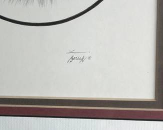 Lee Bocock Original Native American Portrait Painting Signed Framed