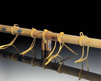 Charles Frazier Signed Choctaw Wind Whisper Oklahoma River Cane Flute 24"