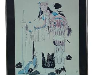 Tillier Wesley Signed Red Earth 1992 Poster Kingfisher Man Ltd Ed 283/400