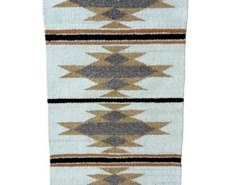 Vintage Mexican Zapotec Handwoven Wool Rug Runner Wall Hanging 39x20