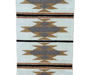 Vintage Mexican Zapotec Handwoven Wool Rug Runner Wall Hanging 39x20
