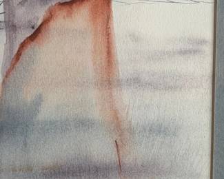 Jeanne Walker Rorex Original Acrylic Painting "Morning Mist" Cherokee Art