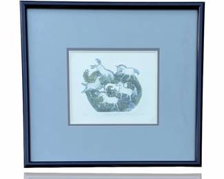 Nancy Tiemec Forest Fantasy Signed Numbered Lithograph Unicorn Art Framed