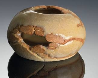 Southwest Studio Art Pottery Seed Pot Vase Hand Pictomark Signed