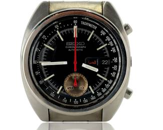 Vintage Seiko 6139-6012 Automatic Chronograph Watch 1970s Stainless Steel