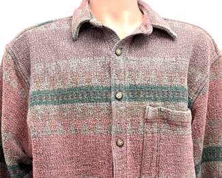 Vintage The Territory Ahead Southwest Cotton Jacquard Overshirt Jacket Size XL
