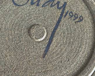 Judy Mohr Signed Southwest Studio Art Pottery Petroglyph Charger Plate 11"