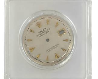 Vintage Rolex Datejust 1601 1603 Pie-Pan Dial Silver Sunburst Gold Chevron