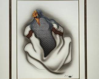 Robert Redbird Kiowa Original Painting Native American Woman Oklahoma Gallery