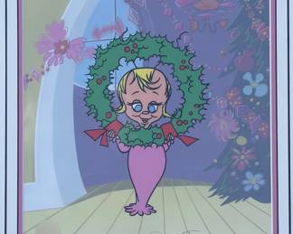 Chuck Jones Signed Grinch Cel 'Christmas Comes Tomorrow' Cindy Lou Who LE 222 COA