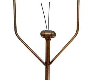Signed 'Roman 02' Metal Art Praying Mantis Garden Hook & Wall Hanger