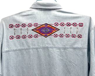 Vintage Coldwater Creek Southwestern Denim Shirts & Sweater Lot of 6 L XL