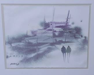 Connie Seabourn Original Watercolor Painting 'Pueblo Love' Signed Native Art
