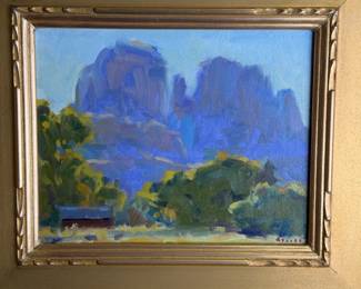 Gregory Hull Original Oil Painting 'Red Rock Crossing' Sedona Landscape Art