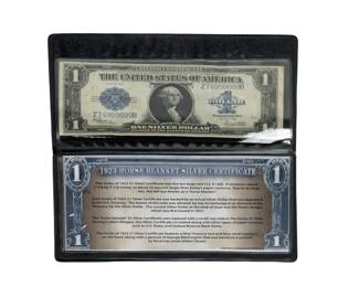 1923 $1 Horse Blanket Silver Certificate Large Size US Currency Case