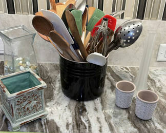 Lot 257: Kitchen Utensils and Decorative Containers