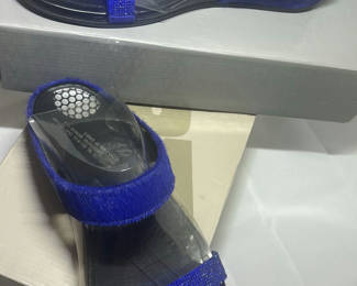 Lot 69: FitFlop Banda Micro-Crystal Slide Sandals in Mazarine Blue
