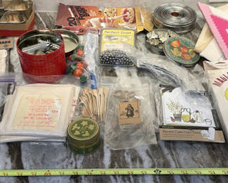 Lot 261: Assorted Baking and Cake Decorating Supplies