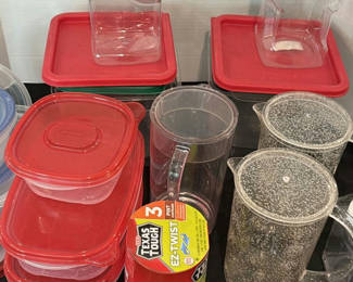 Lot 297: Plastic Food Storage Containers, Pitchers, and Canisters