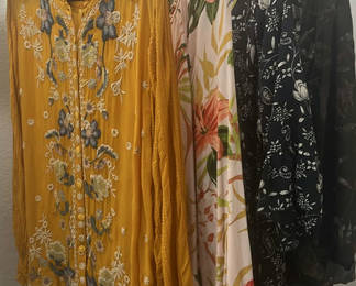 Lot 59: Johnny Was Embroidered Blouse and Style & Co Floral Top