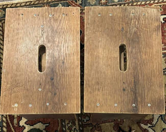 Lot 145: Pair of Wooden Step Stools