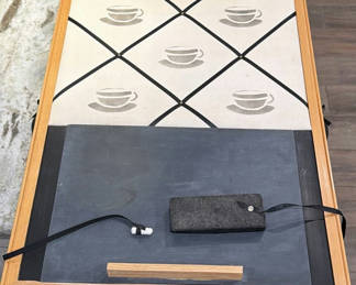 Lot 339: Memo Board, Glass Bowl, and LED Candle with Remote