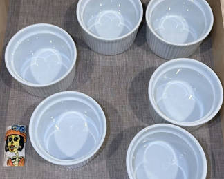 Lot 262: Set of Five White Ceramic Ramekins