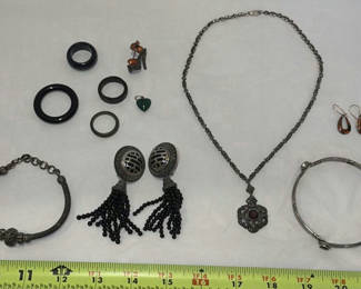 Lot 317: Assorted Jewelry Lot Including Necklaces, Bracelets, Earrings, and Rings