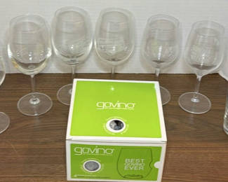 Lot 236: Govino Plastic Wine Glass Set and Assorted Drinking Glasses