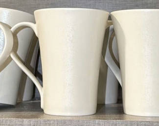 Lot 293: BAUHAUS Ceramic Mugs and Saucers Set