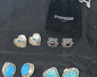 Lot 309: Collection of Southwestern Style Earrings and Judith Jack Pouch