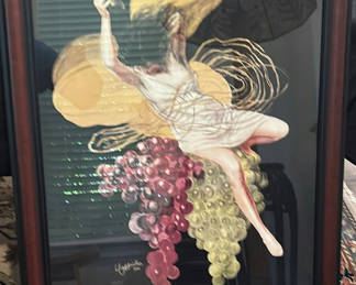 Lot 138: Framed Asti Cinzano and Du Vin Blanc Advertising Prints