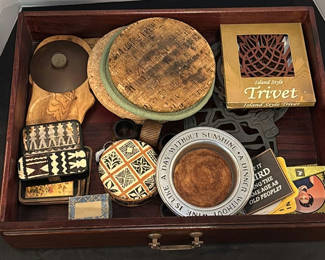 Lot 173: Assorted Trivets, Coasters, and Decorative Kitchen Accessories