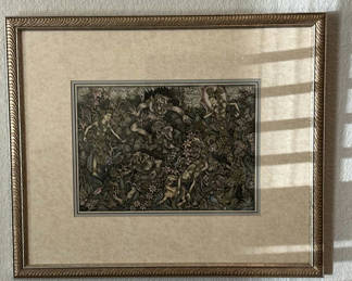Lot 180: Framed Artwork and Decorative Wall Mirror