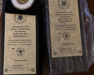 Solid bronze Presidential sets 