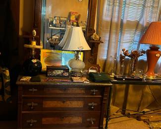 Marble top antique dresser