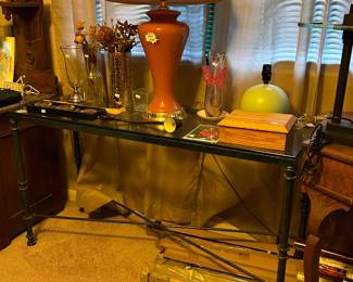 Glass top table 