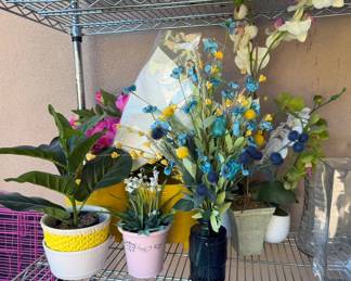 Live + faux plants