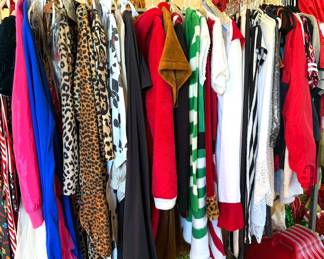Halloween costumes and Christmas elf outfits