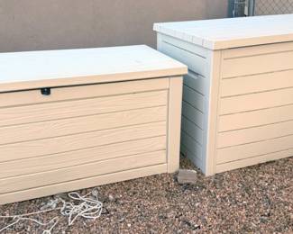 165 + 230 gallon outdoor storage bins